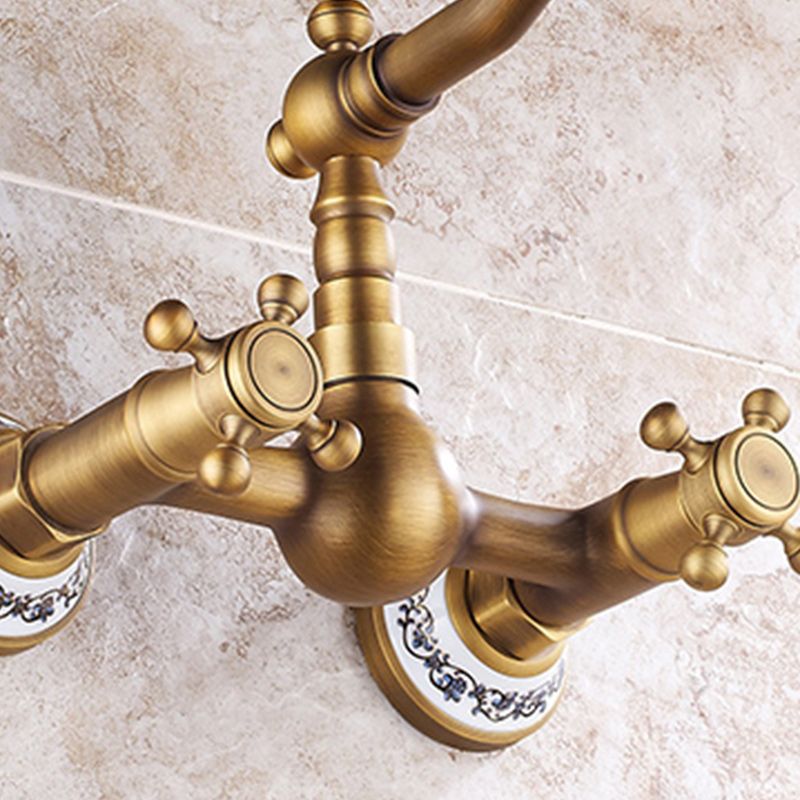 BowLift | Wall-mounted fitting Glam Style Bathroom tap with 2 handles