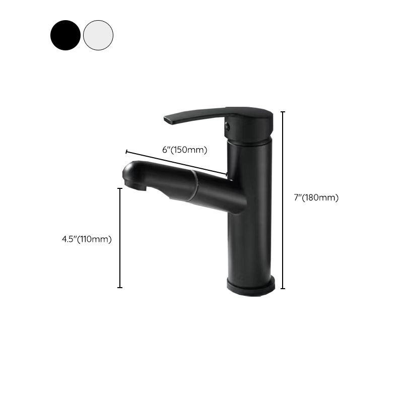 BowLift | Pull-out simple bathroom sink tap 1 hole single lever faucet