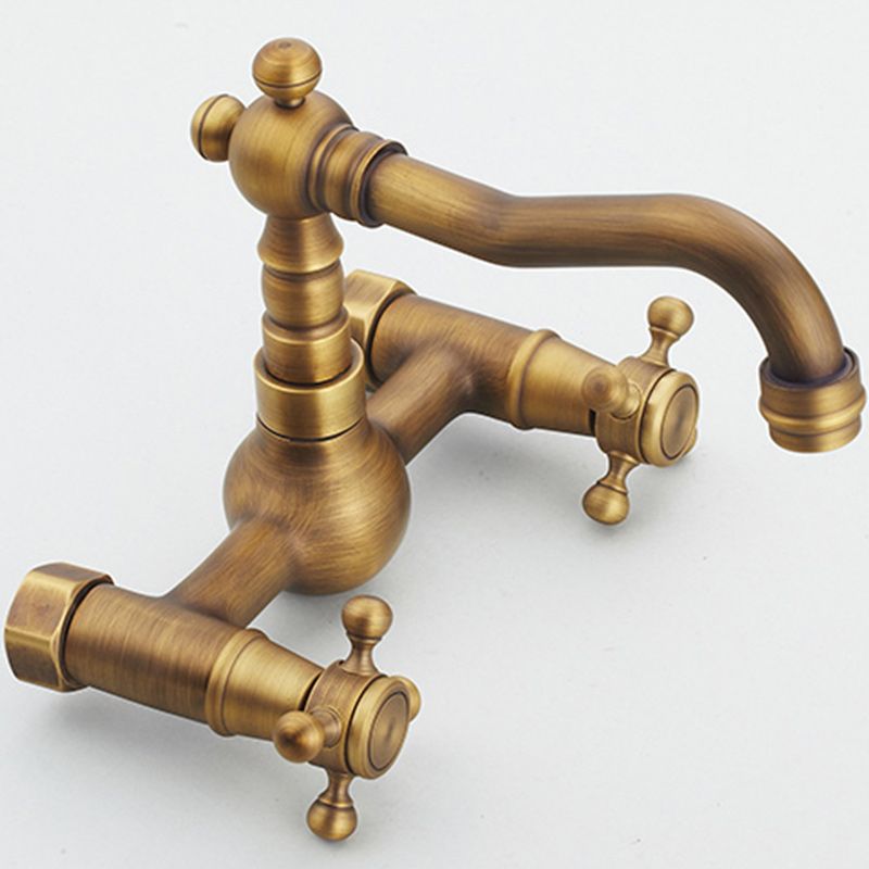 BowLift | Wall-mounted fitting Glam Style Bathroom tap with 2 handles