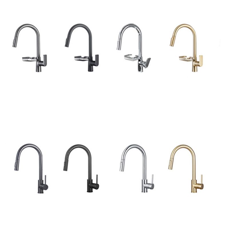 BowLift | Goose Neck Kitchen Sink Faucet Three-Way with Pull-Down Spray Head