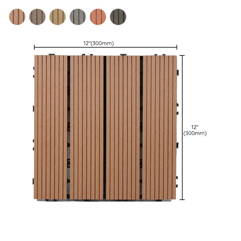 BowLift | Classic interlocking deck boards Solid color patio tiles