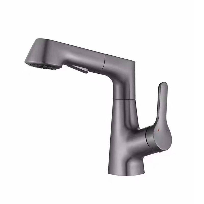 BowLift | Centered Sink Faucet Contemporary Pull-Out Faucet with Single Handle Operation