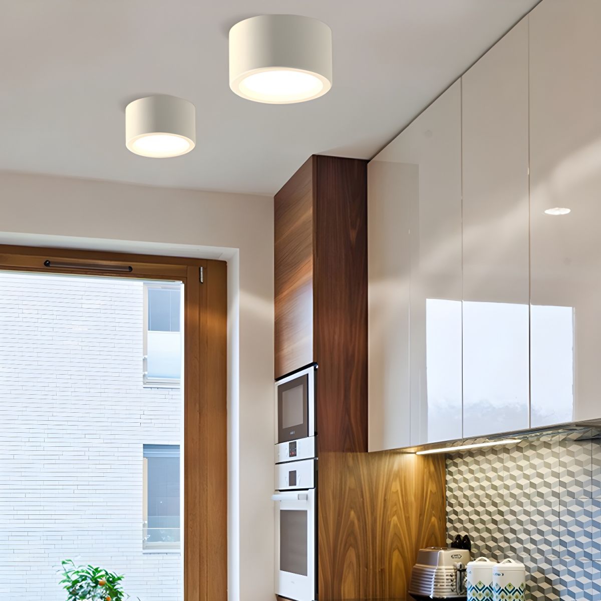 BowLift | LED Flush Mount Ceiling Light - Nordic Style Fixture for Indoor Spaces & Modern Home Decor