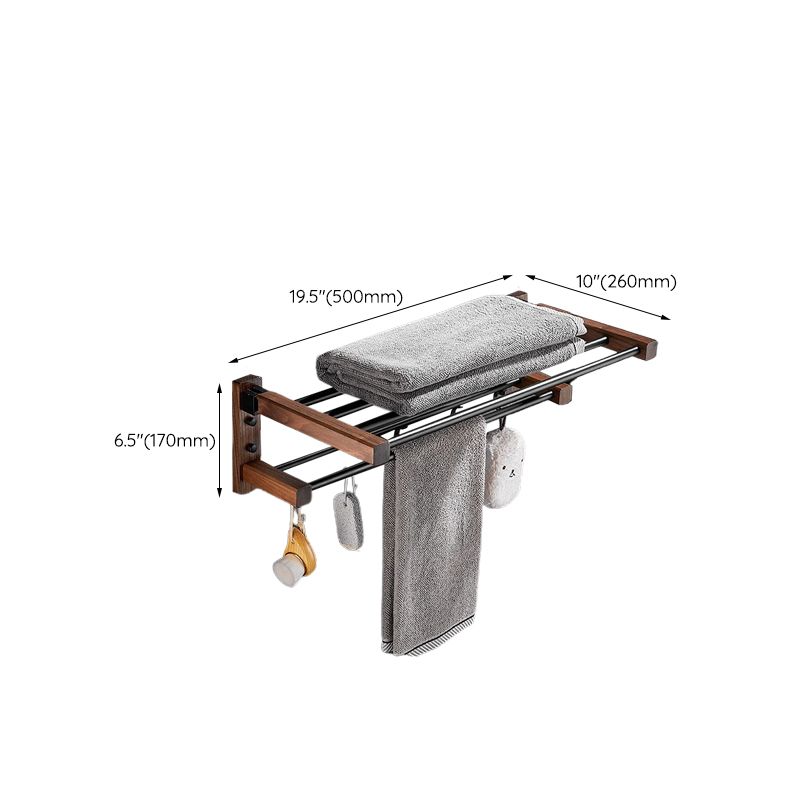 BowLift | Wood & Aluminum Bathroom Set Brown Bathroom Accessory Set