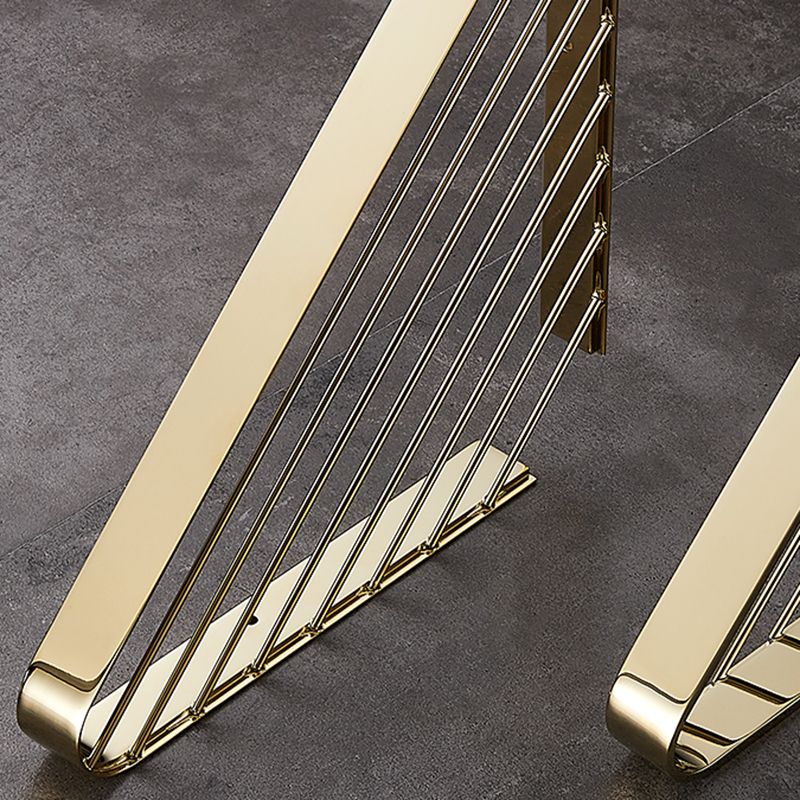 BowLift | 2-piece modern bathroom accessory set, polished chrome/gold, bathroom shelf