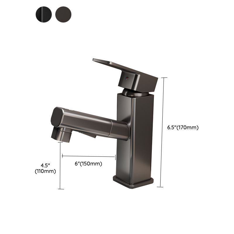 BowLift | Bathroom vessel faucet high arc three-way spout single-handle faucet with pull-out sprayer