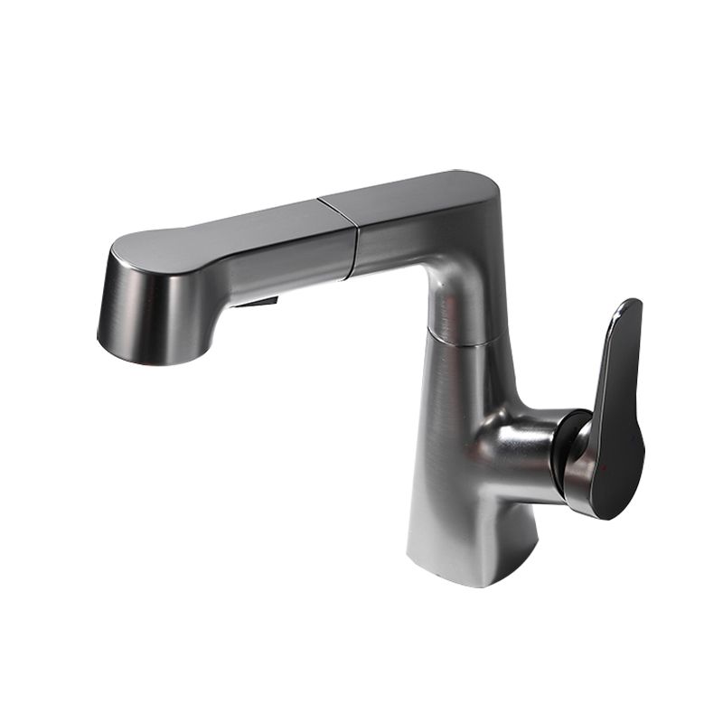 BowLift | Bathroom vessel faucet high arc three-way spout single-handle faucet with pull-out sprayer