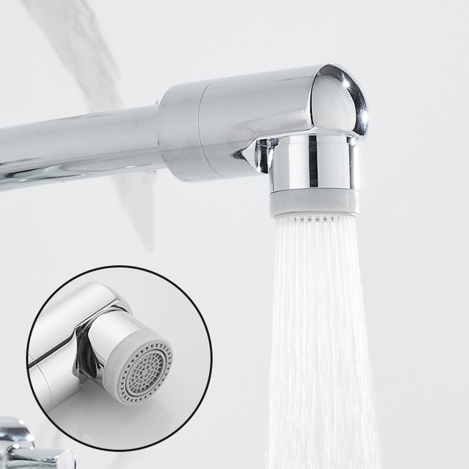 BowLift | Wall-mounted metal bathtub filler with low arc waterfall bathtub faucet