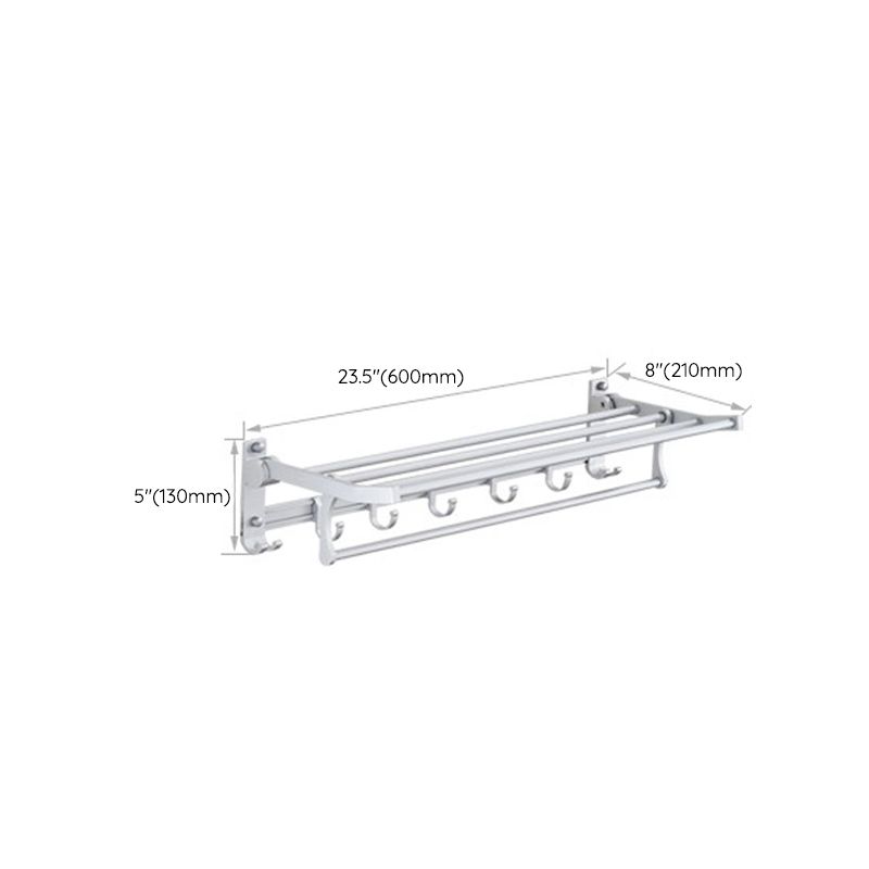 BowLift | Silver Contemporary Bathroom Hardware Set Stainless Steel Aluminum Bathroom Set