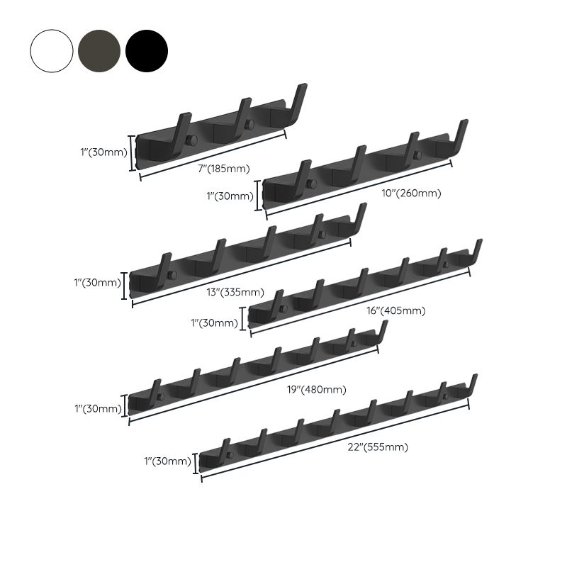 BowLift | Mattes Finish Modern Bathroom Accessories 2 - Piece Bathroom Accessory Set, Bathrobe Hooks