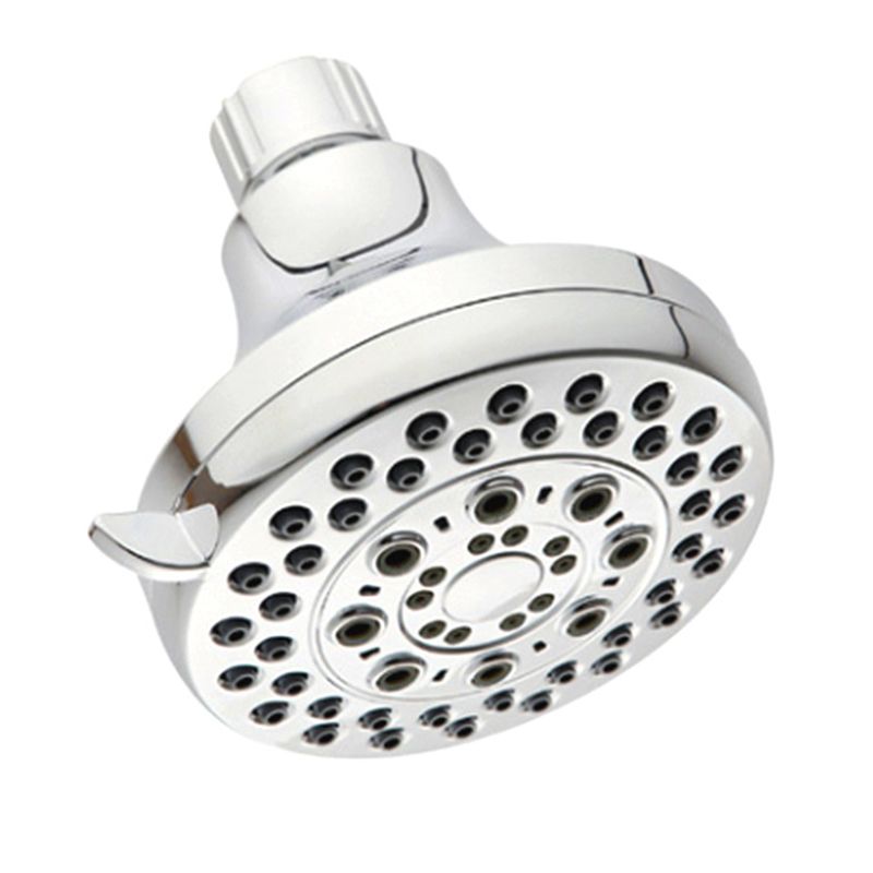 BowLift | Silver Dual Shower Head Round Rainfall Wall-Mounted Shower Head