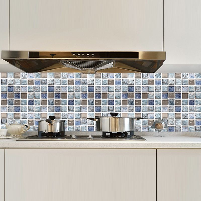 BowLift | Plastic Self-Adhesive Tiles Mosaic Tiles Grid Square Waterproof Self-Adhesive Tile Pack of 10