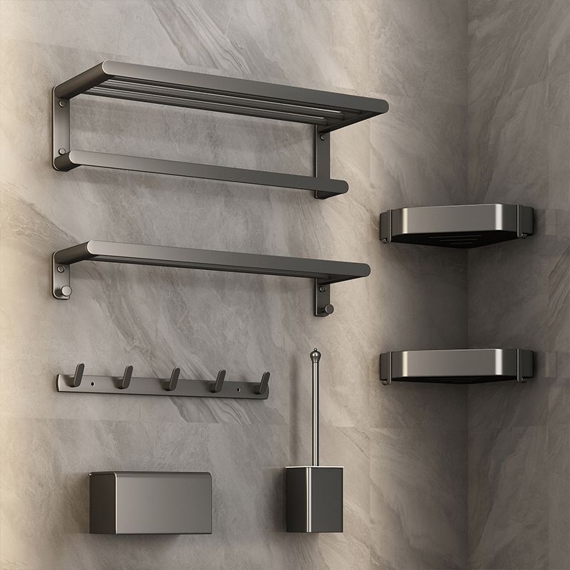 BowLift | Matte Gray Bathroom Hardware Set Modern Bathroom Accessories Set