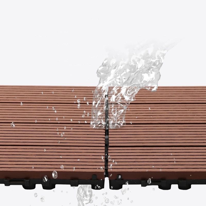 BowLift | Composite Plank Tiles Striped Pattern Square Deck Flooring Outdoor Patio