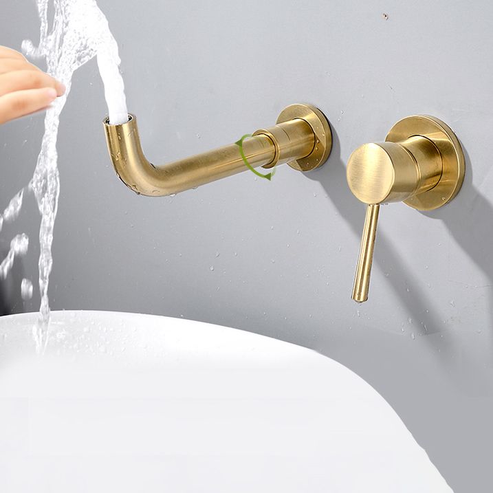 BowLift | Wall-mounted Metallic Bathtub Faucet Low Arc Pipe Bathtub Tap