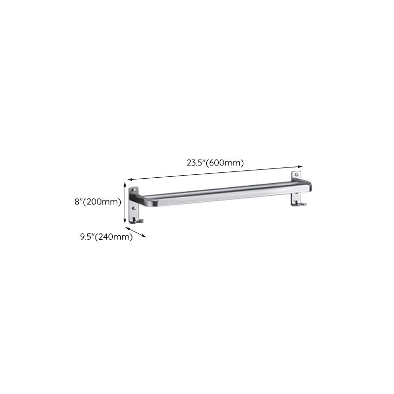 BowLift | Polished Chrome Modern Bathroom Accessory Set in Stainless Steel with Bath Shelf/Towel Bar