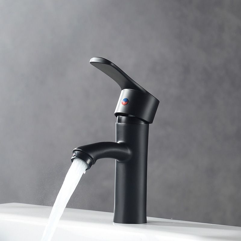 BowLift | Contemporary Faucet Brass Black Bathroom Lever Handle Single Hole Sink Faucet