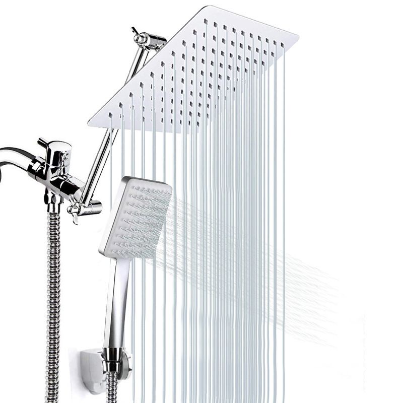 BowLift | Contemporary Shower Combination Dual Shower Head Ceiling Mounted Metal Square Shower Head