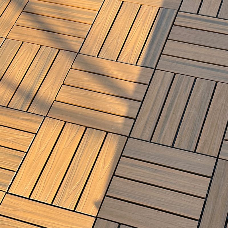 BowLift | 12" X 12" 4-Slat Square PVC Floor Tiles Snap-Fit Installation Floor Tiles