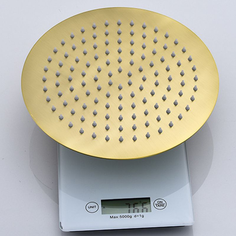 BowLift | Polished brass round fixed shower head stainless steel wall mounted shower head
