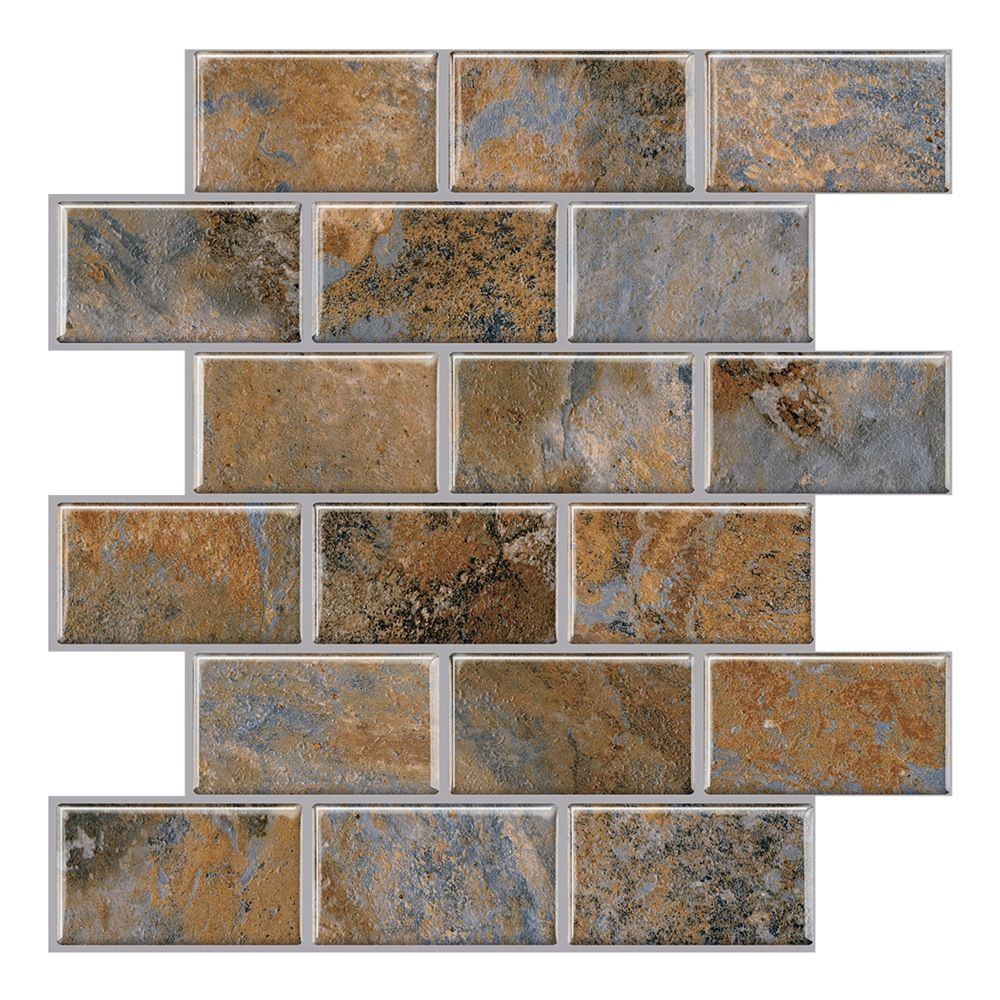 BowLift | Matte Square Peel & Stick Tile Stone Composite Subway Tile for Kitchen Backsplash