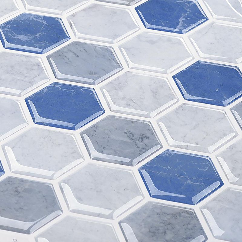 BowLift | Polygon Metal Peel and Stick Back Wall Tile PVC Peel and Stick Tile for the Kitchen