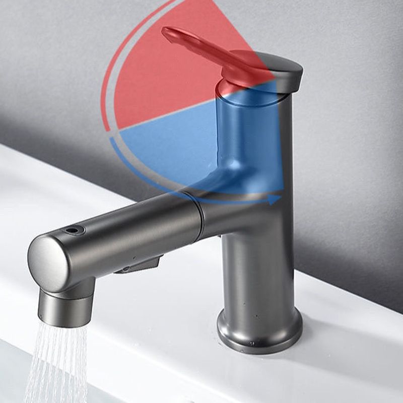 BowLift | Pull-out simple bathroom sink tap 1 hole single lever faucet