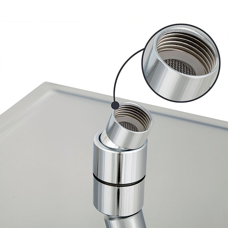 BowLift | Showerhead Square Wall Mounted Rain Spray Stainless Steel Showerhead