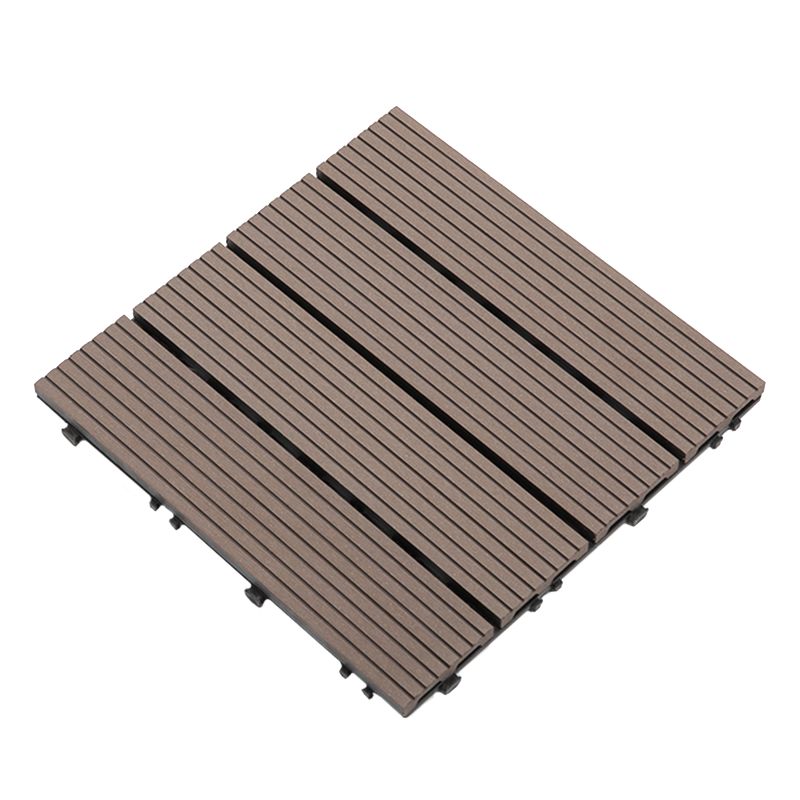 BowLift | Composite Plank Tiles Striped Pattern Square Deck Flooring Outdoor Patio