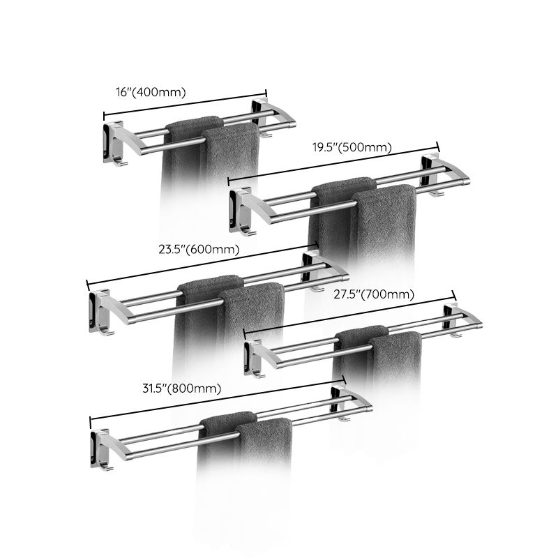 BowLift | Polished Chrome Bathroom Accessory Set Modern Bathroom Shelf Stainless Steel