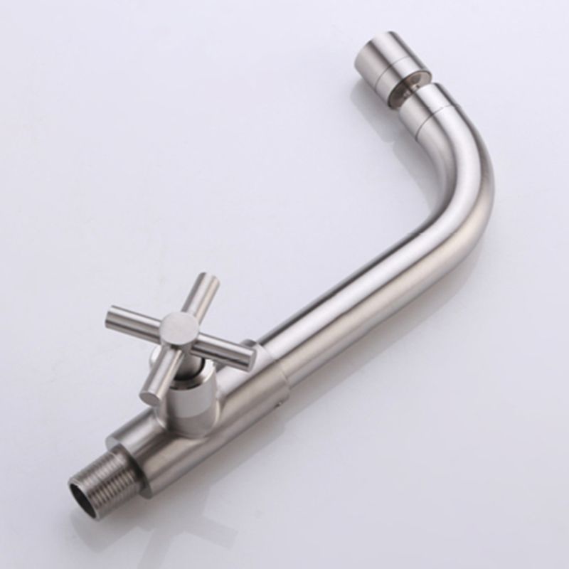 BowLift | Contemporary Wall-Mounted Bathroom Faucet Cross Handles Stainless Steel Faucet