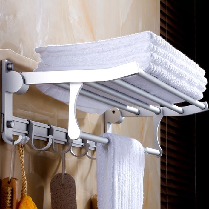 BowLift | Silver Contemporary Bathroom Hardware Set Stainless Steel Aluminum Bathroom Set