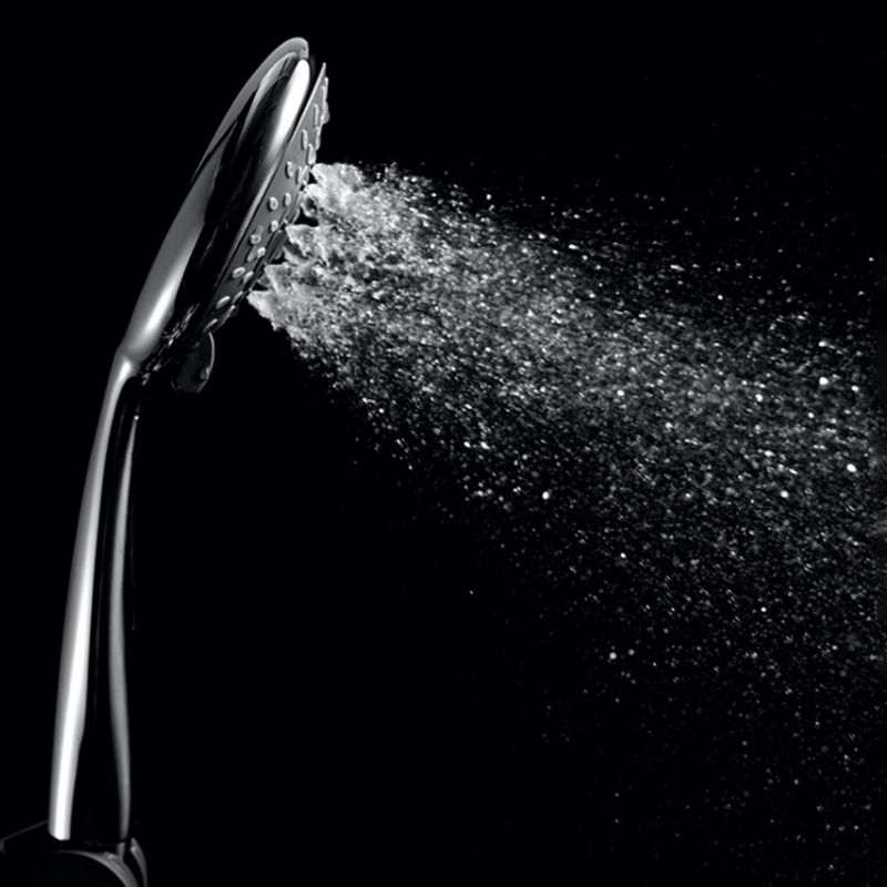 BowLift | Silver Dual Shower Head Round Rainfall Wall-Mounted Shower Head