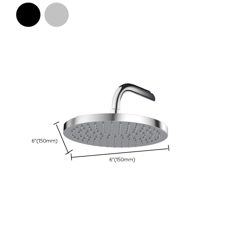 BowLift | Metal Shower Combo Contemporary Fixed Shower Head with Round and Rectangular Shape