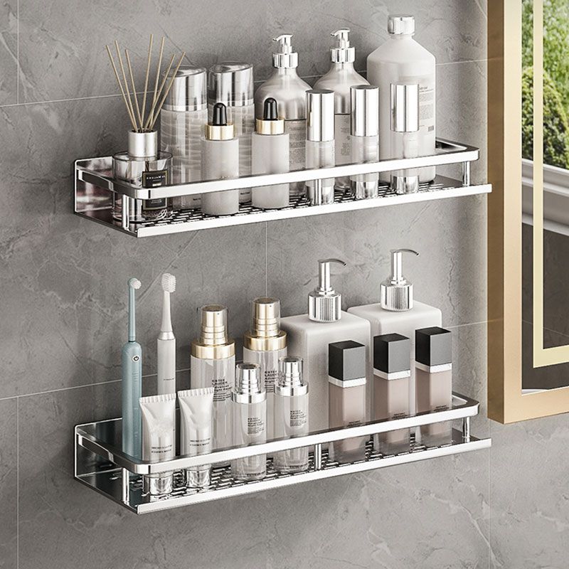 BowLift | Silver Bathroom Accessory Set Metal 1/2/3 - Piece Bathroom Shelf