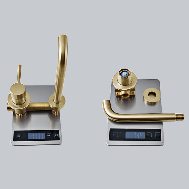 BowLift | Wall-mounted Metallic Bathtub Faucet Low Arc Pipe Bathtub Tap