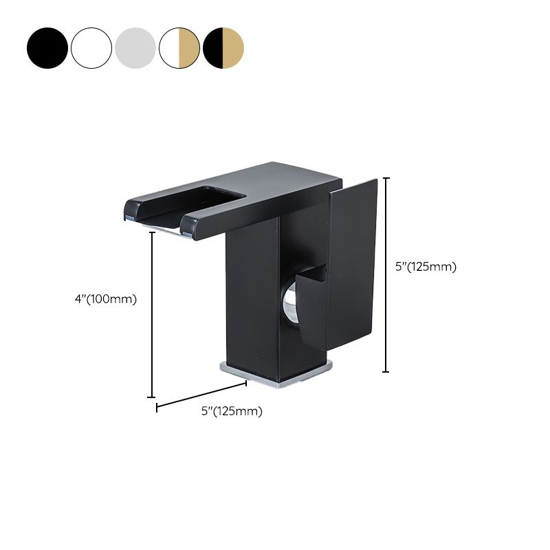 BowLift | Contemporary Sink Faucet Solid Color Low Arc Bathroom Sink Faucet