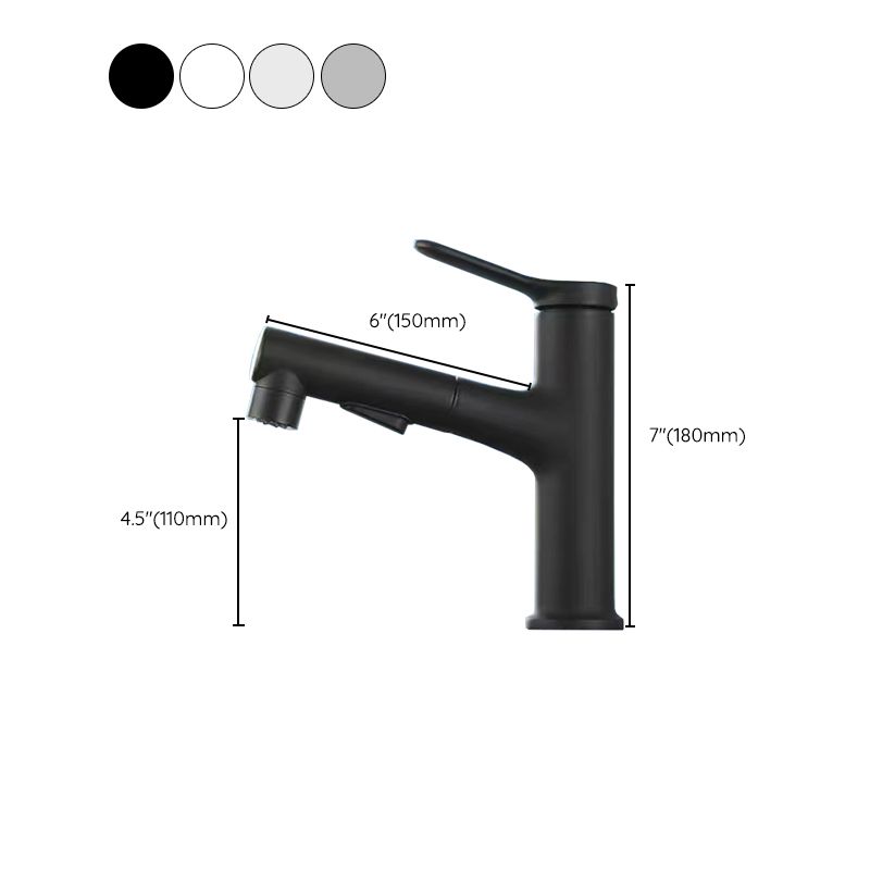 BowLift | Pull-out simple bathroom sink tap 1 hole single lever faucet