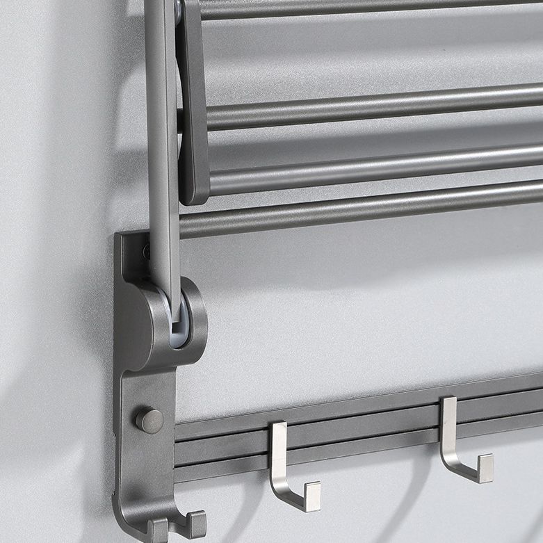 BowLift | Contemporary Gray Bathroom Hardware Set Bathroom Shelf/Towel Bar Including Bathroom Set