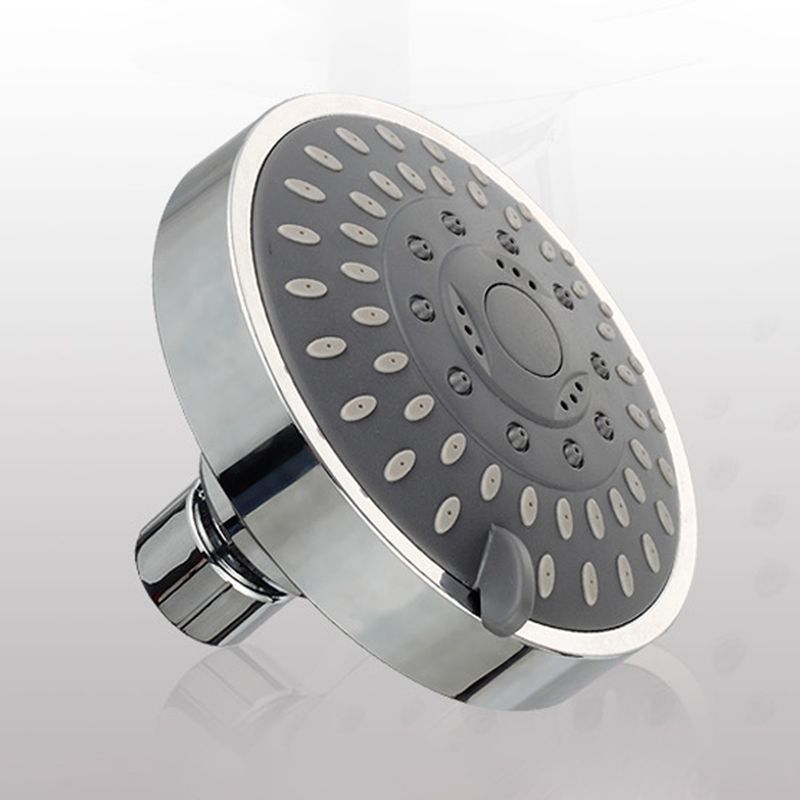 BowLift | Silver Round Fixed Shower Head Modern Style Wall Mount Shower Head