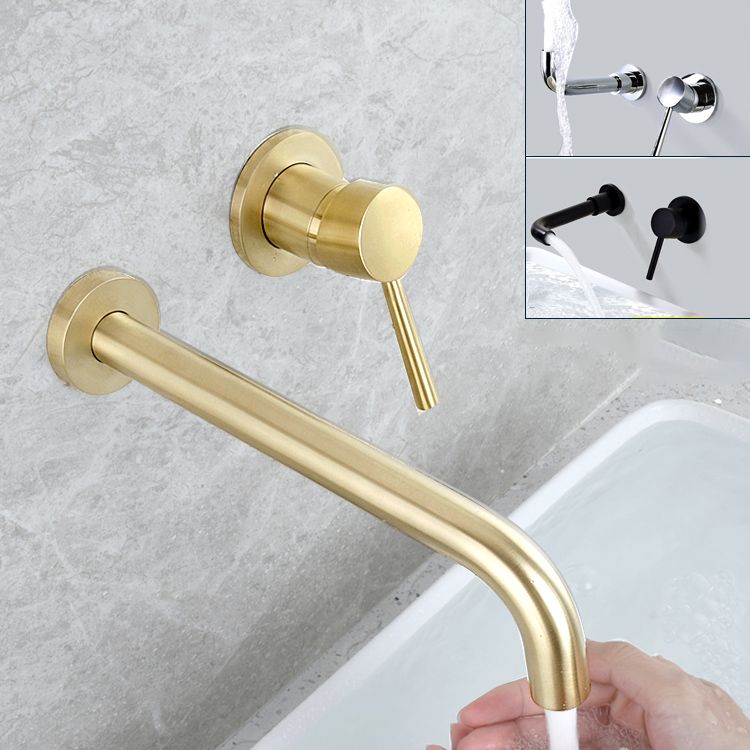 BowLift | Wall-mounted Metallic Bathtub Faucet Low Arc Pipe Bathtub Tap