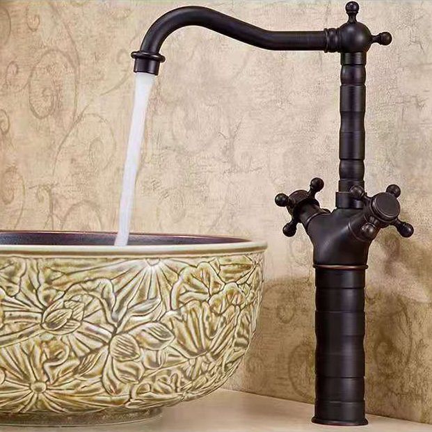BowLift | Industrial Widespread Bathtub Faucet with Cross Handles Sink Faucet
