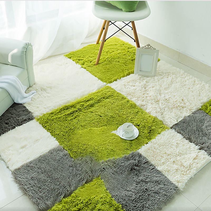 BowLift | Bedroom Carpet Tiles Solid Color Square Shag Stain Resistant Carpet Tiles