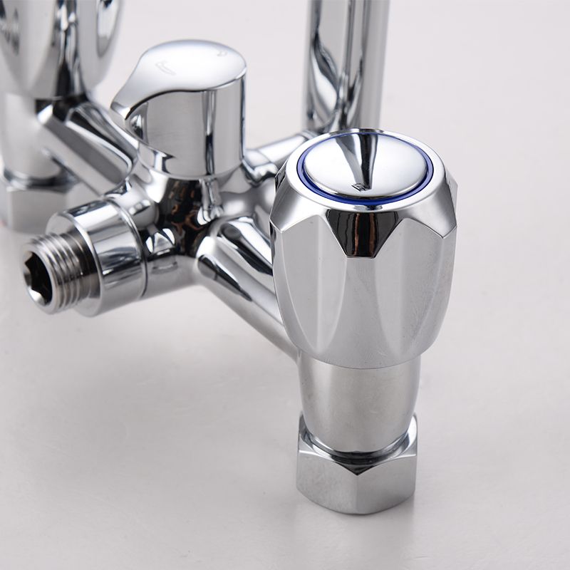 BowLift | Contemporary Bathtub Faucet Trim Chrome Wall-Mounted Swivel Spout with Hand Shower
