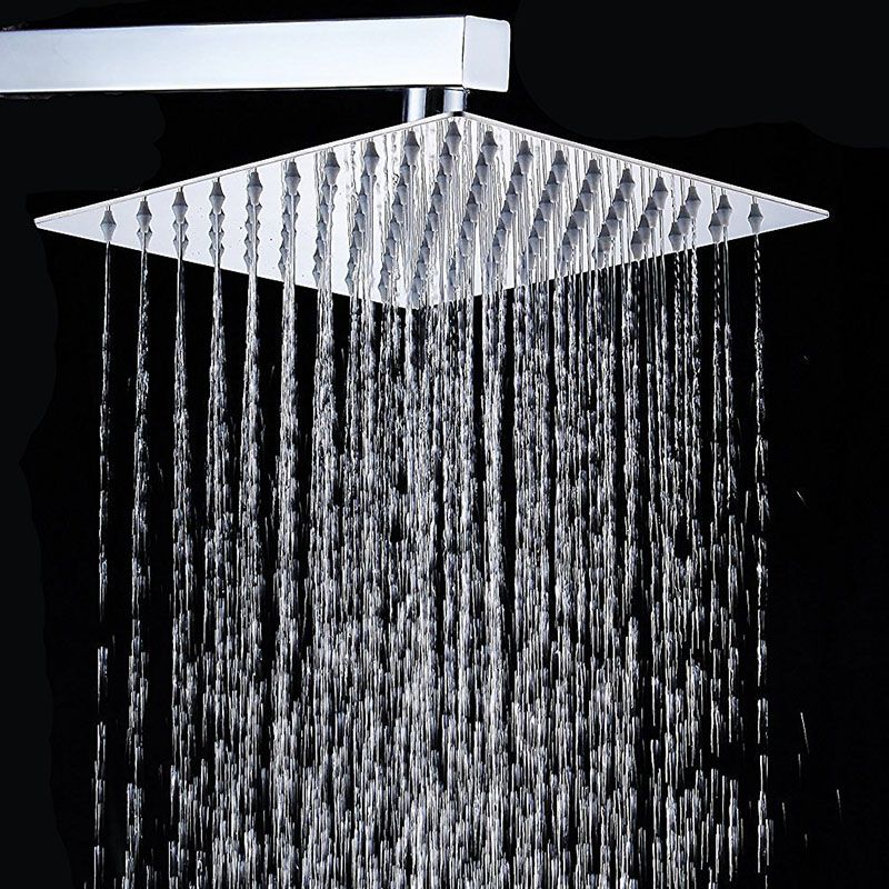 BowLift | Showerhead Square Wall Mounted Rain Spray Stainless Steel Showerhead