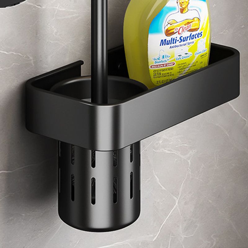 BowLift | Matt Black 2-piece modern bathroom accessories as a single item or as a set with bath shelf
