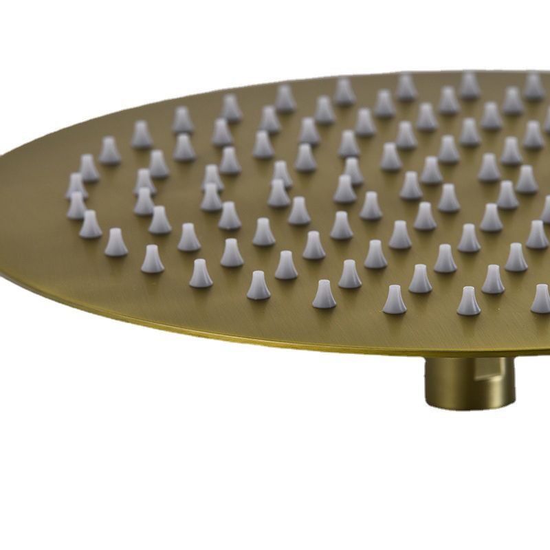 BowLift | Polished brass round fixed shower head stainless steel wall mounted shower head