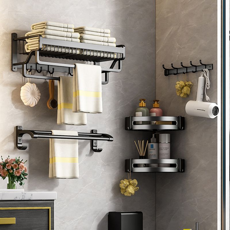 BowLift | Matt Black 2-piece modern bathroom accessories as a single item or as a set with bath shelf
