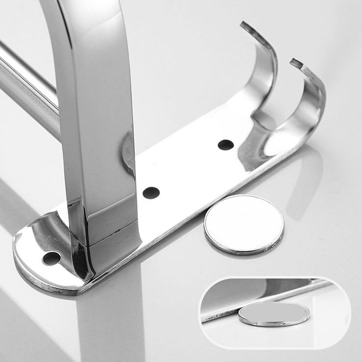BowLift | Polished Chrome Bathroom Accessories Set made of Stainless Steel with Bathroom Shelf/Bathrobe Hook/Towel Bar