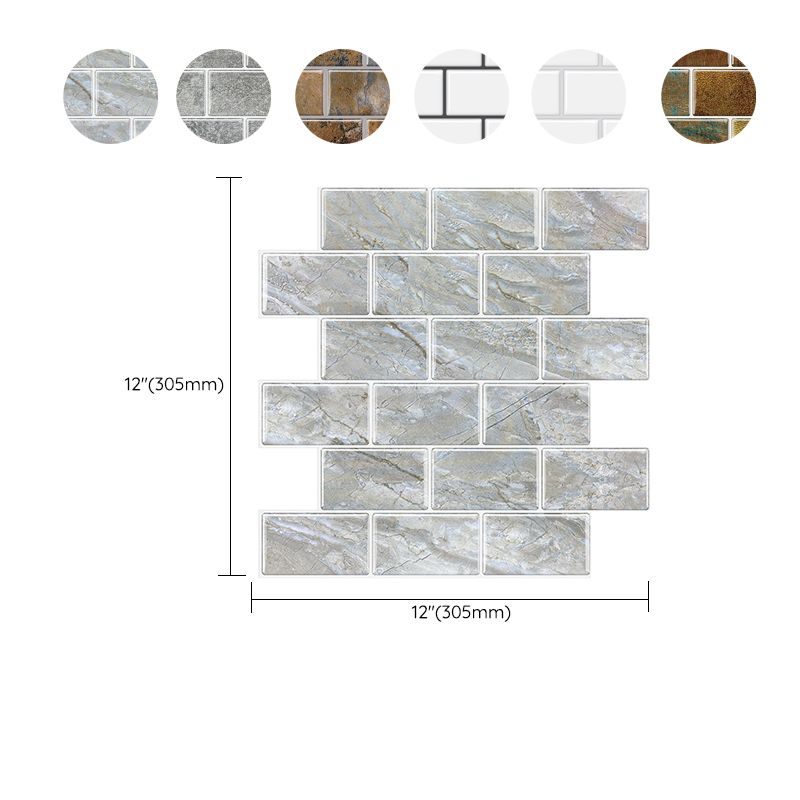 BowLift | Matte Square Peel & Stick Tile Stone Composite Subway Tile for Kitchen Backsplash